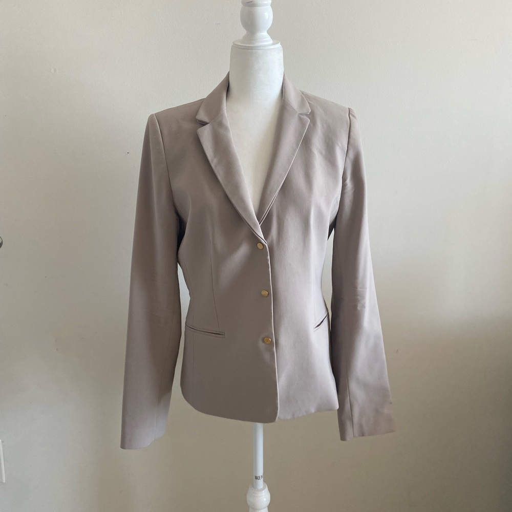 Elie Tahari Taupe Suit Blazer Size 10